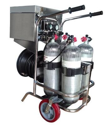 Купить Длинный трубный троллейбусной монтированный дыхательный аппарат SCBA 6.8L с передвижной колесной тележкой online manufacture